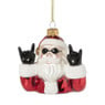 Kersthanger kerstman cool - glas - 7.9x8.5x4.8 cm